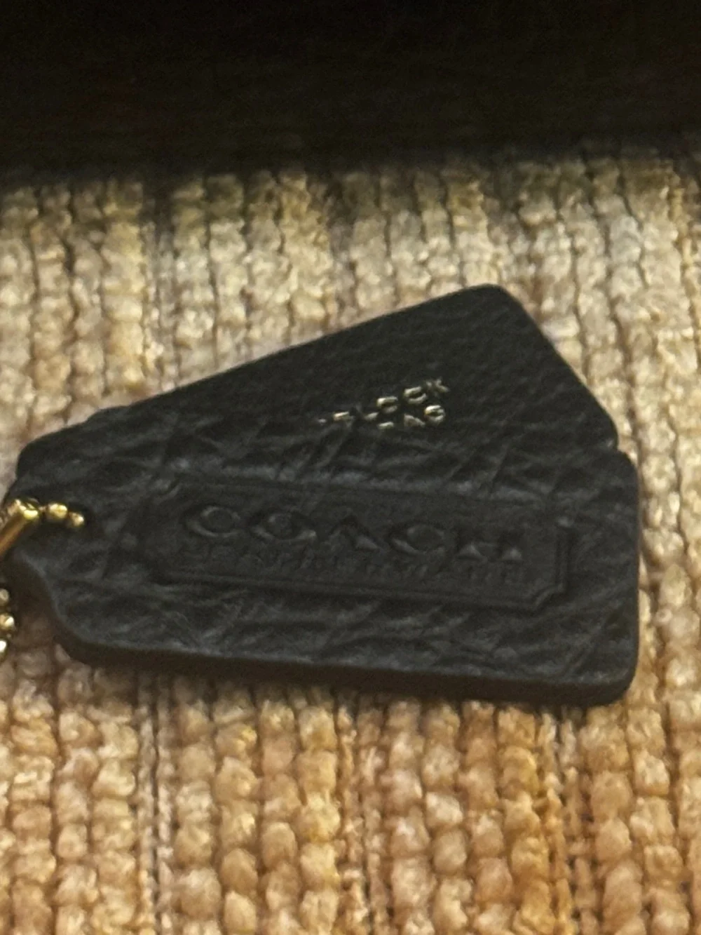 NEW... Black COACH Double Sided… Black EMBOSSED Hangtag Set. NWOTs